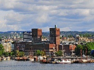 sailboats, Norway, Town, ##