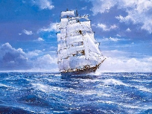 sea, sailing vessel