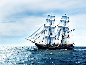 sea, sailing vessel