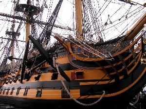 sailing vessel, HMS Victory, antique