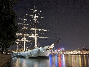 wharf, sailing vessel