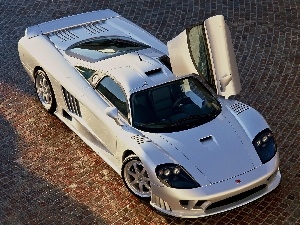 Saleen S7, aerial, silver