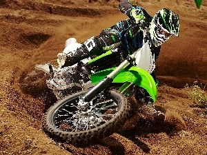 Sand, race, Kawasaki KX450F