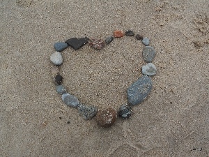 Pebble, Sand, Heart