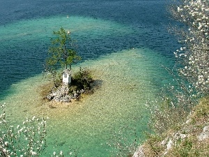 sapling, chapel, Islet, small