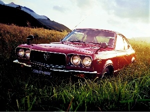 Savanna, grass, Mazda RX-3