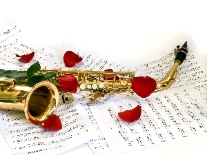 saxophone, rouge, Tunes, flakes