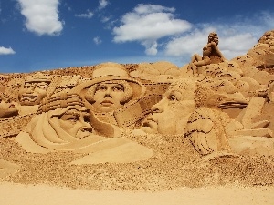 Sculpture, sand