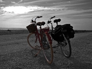 Beaches, sea, Bikes