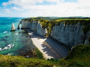 Beaches, sea, Cliffs