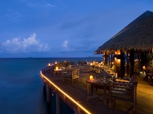 sea, Bora Bora, Restaurant