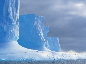 ice, sea, Mountains