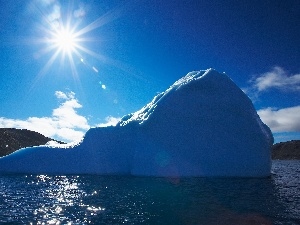 sea, sun, mountains, Ice