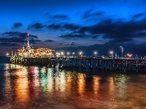 sea, pier