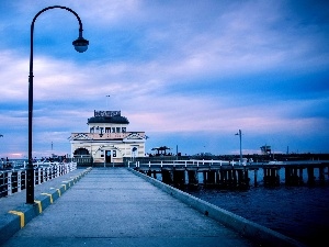 sea, pier