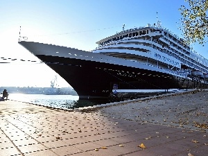 passenger, wharf, Prinsendam, Ship, the Hague, port, Anglers, sea