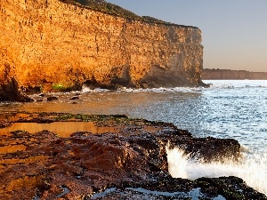 sea, rocks