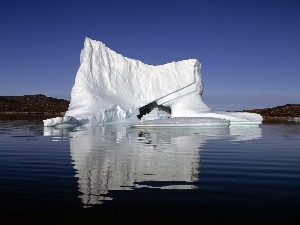 sea, Ice, Sky, mountains