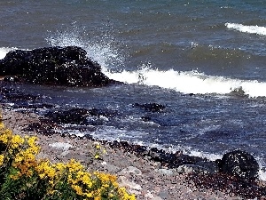 Stones, sea, Beaches