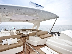 sea, deck, White, Yacht
