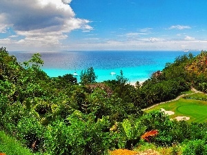 Island, Seychelles, Ocean