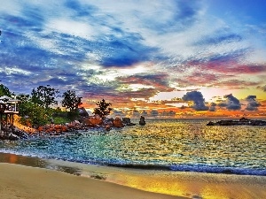 Seychelles, Restaurant, sea, Beaches