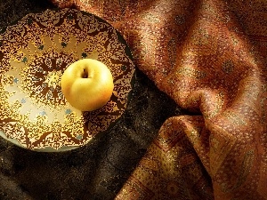 shawl, plate, Apple, decorated