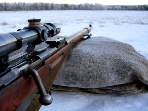 shooting, position, gun, telescope