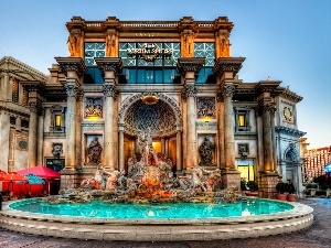 Shopping Center, Las Vegas, fountain
