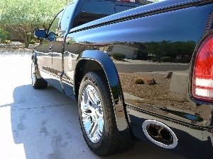 side, exhaust, Dodge Dakota, system