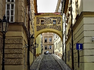 Sights, Houses, Prague, alley