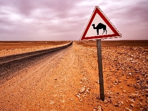 Desert, Sign, Way