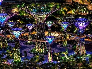 Garden, Singapur, Floodlit