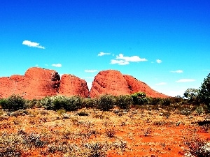 Skrub, rocks, Australia, Red