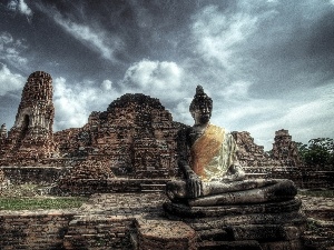 Sky, Statue monument, Ancient, ruins