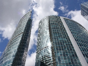 Sky, skyscrapers, skyscrapers, Russia, clouds, Moscow