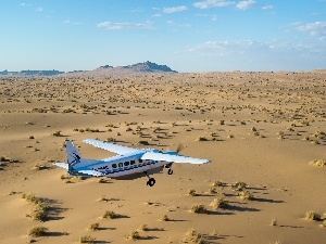 Sky, plane, Desert, flying