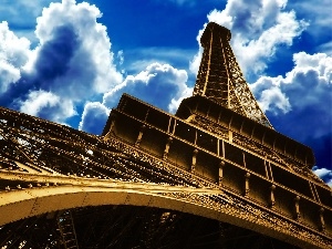 Sky, clouds, Eiffla Tower