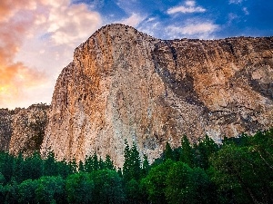 Sky, Yosemite, Mountains, Park, forest, national