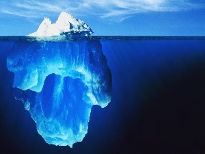 Sky, sea, great, Iceberg