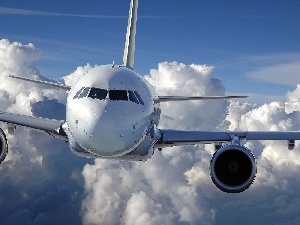 Sky, clouds, plane, passenger