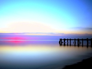 Platform, Sky, sea