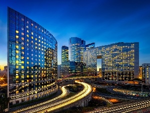 skyscrapers, Paris, Hotel hall