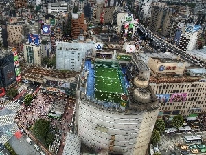 town, skyscrapers, panorama