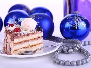 Small cake, piece, baubles, beads