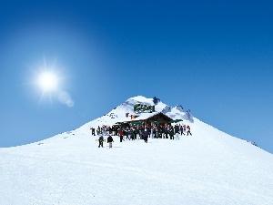 snow, Mountains, Beer, Calsberg