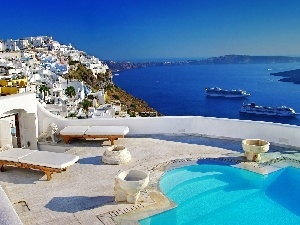 Spa, sea, Greece, santorini