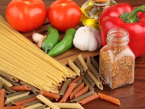 spice, pepper, Pasta, tomatoes