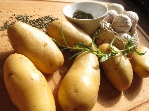 spice, garlic, robust, Potatoes
