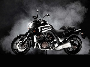 spotlight, smoke, Yamaha V-Max